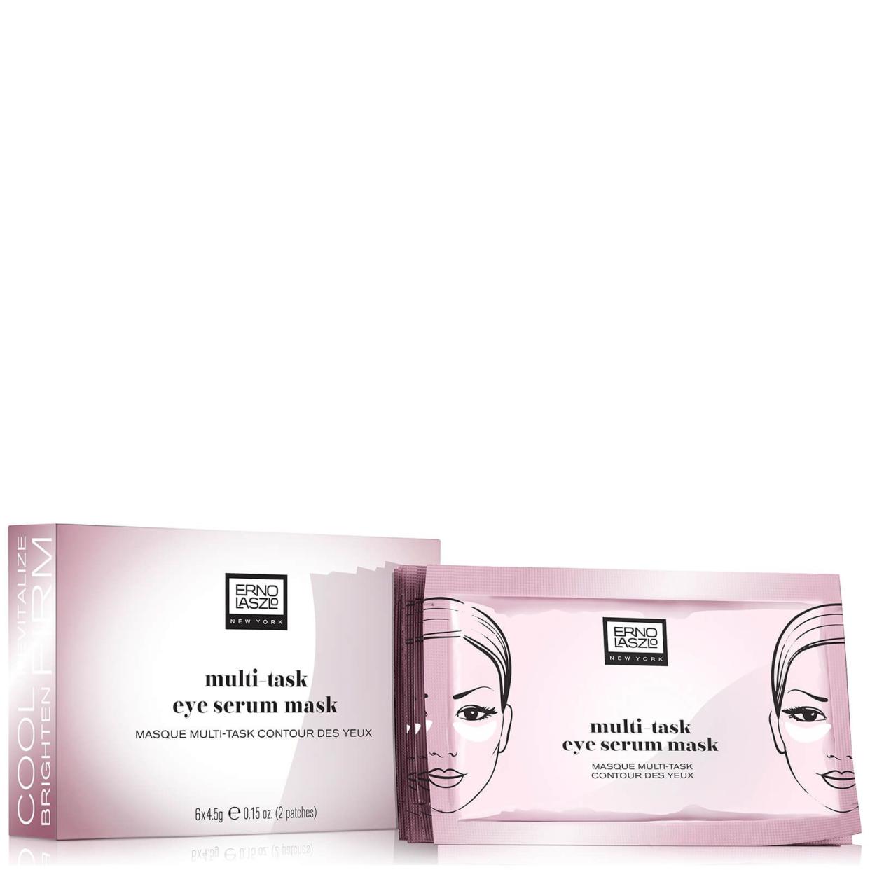 <p><a href="https://go.redirectingat.com?id=74968X1596630&url=https%3A%2F%2Fwww.skinstore.com%2Ferno-laszlo-multi-task-eye-serum-mask-6-pack%2F11640752.html&sref=https%3A%2F%2F" rel="nofollow noopener" target="_blank" data-ylk="slk:Shop Now;elm:context_link;itc:0;sec:content-canvas" class="link rapid-noclick-resp">Shop Now</a></p><p>Multi-Task Eye Serum Mask (6-Pack)</p><p>skinstore.com</p><p>$21.00</p>