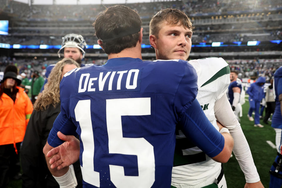 The Jets and Giants are both struggling, but at least they're doing it together. (Photo by Dustin Satloff/Getty Images)