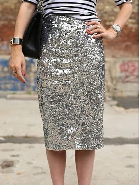 Naliha Womens Sequin Skirt. Image via Amazon.