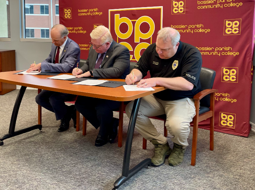 BPCC announced a preferred training partner agreement with Bossier Parish Sheriff's Office and Bossier City Police Department, March 4, 2024.