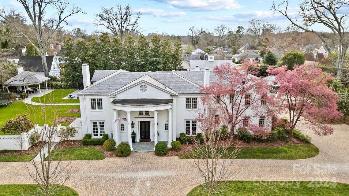 This mansion on Queens Road West in Myers Park hit the market this week as Charlotte’s highest-priced home listing, according to Compass North Carolina, which listed the property for sale.