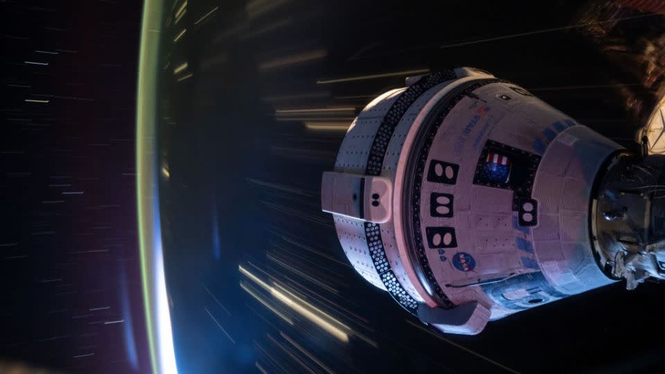 Boeing’s Starliner spacecraft that launched NASA’s Crew Flight Test astronauts Butch Wilmore and Suni Williams to the International Space Station is pictured docked to the Harmony module’s forward port. - NASA