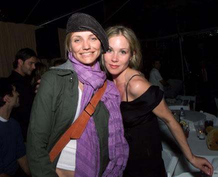 Cameron Diaz and Christina Applegate at Miramax Films' pre-oscar party at the Mondrian Hotel in West Hollywood, Ca. Saturday, March 23, 2002. Photo By Kevin Winter/Getty Images.