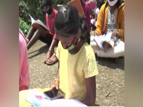 Taking online classes becomes uphill task for children in Kerala's Mattupetty. Photo/ANI