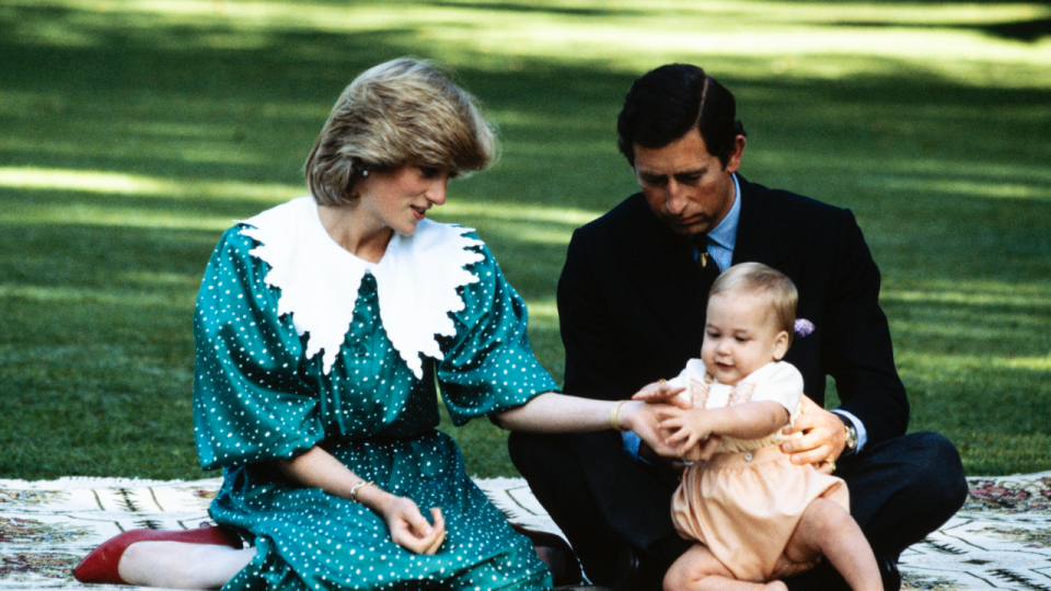 2. April 23, 1983: Prince William with Princess Diana and Prince Charles