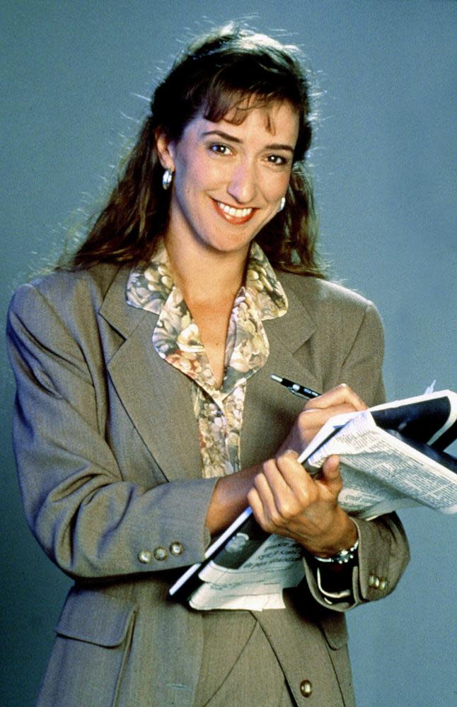 Haydn Gwynne in the TV series Drop the Dead Donkey, 1990.