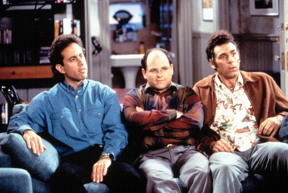 <div><p>"It was a dumb show about self-centered jerks. Even with the rare quirky guest star, it wasn't funny. Nor interesting. Nor even entertaining. If not for <i>Friends</i>, it might have been my least favorite show of the '90s."</p><p>–<a href="https://www.reddit.com/r/AskReddit/comments/q6g9d2/comment/hgcb35z/?utm_source=share&utm_medium=web2x&context=3" rel="nofollow noopener" target="_blank" data-ylk="slk:u/;elm:context_link;itc:0;sec:content-canvas" class="link ">u/</a><a href="https://www.reddit.com/r/AskReddit/comments/q6g9d2/comment/hgcb35z/?utm_source=share&utm_medium=web2x&context=3" rel="nofollow noopener" target="_blank" data-ylk="slk:Gwtheyrn;elm:context_link;itc:0;sec:content-canvas" class="link ">Gwtheyrn</a></p><p>"An unfunny show about unlikable characters doing uninteresting things. I was a teenager in <i>Seinfeld</i>'s heyday, and, to this day, I've never seen an episode that I consider funny."</p><p>–<a href="https://www.reddit.com/r/AskReddit/comments/q6g9d2/comment/hgcqlvx/?utm_source=share&utm_medium=web2x&context=3" rel="nofollow noopener" target="_blank" data-ylk="slk:u/;elm:context_link;itc:0;sec:content-canvas" class="link ">u/</a><a href="https://www.reddit.com/r/AskReddit/comments/q6g9d2/comment/hgcqlvx/?utm_source=share&utm_medium=web2x&context=3" rel="nofollow noopener" target="_blank" data-ylk="slk:EarhornJones;elm:context_link;itc:0;sec:content-canvas" class="link ">EarhornJones</a></p></div><span> Castle Rock Entertainment / courtesy Everett Collection</span>