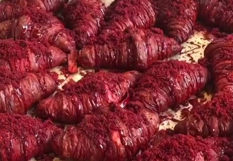 These red velvet croissants look like incredible vampire food