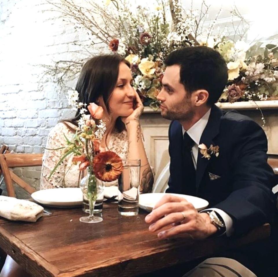 Penn Badgley (R) and Domino Kirke | Domino Kirke/Instagram