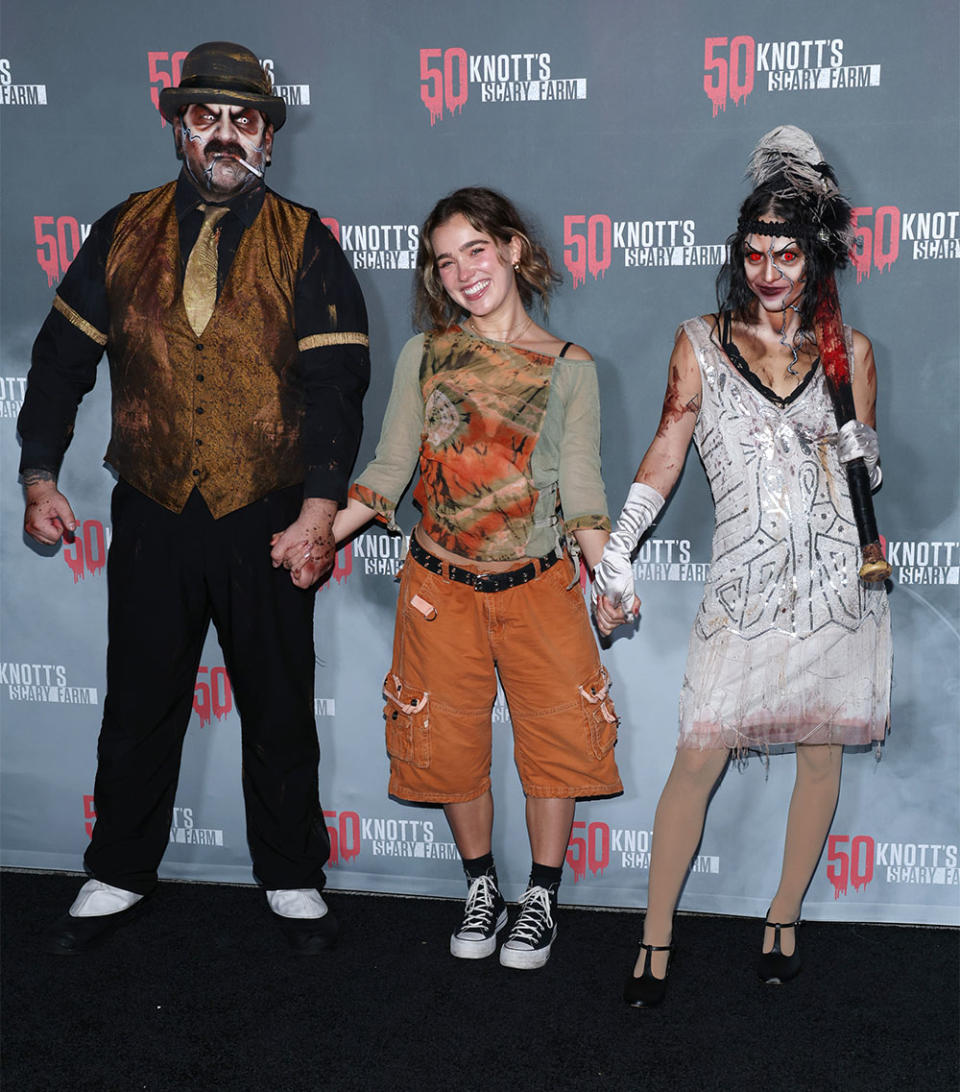 Haley Lu Richardson attends the 50th anniversary of Knott's Scary Farm at Knott's Berry Farm on September 23, 2023 in Buena Park, California.