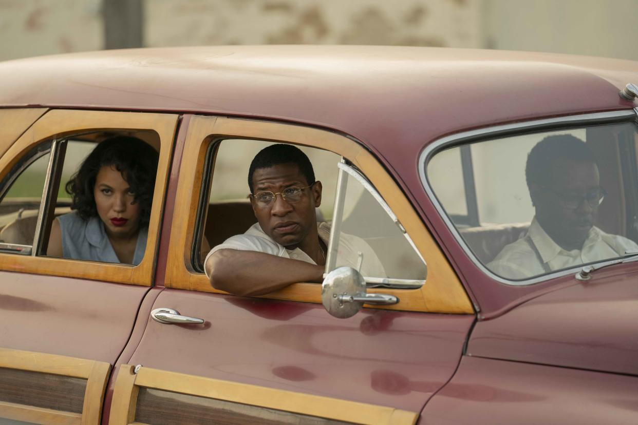 (L-R) Jurnee Smollett, Jonathan Majors and Courtney B. Vance in Lovecraft Country. (Photo: HBO)