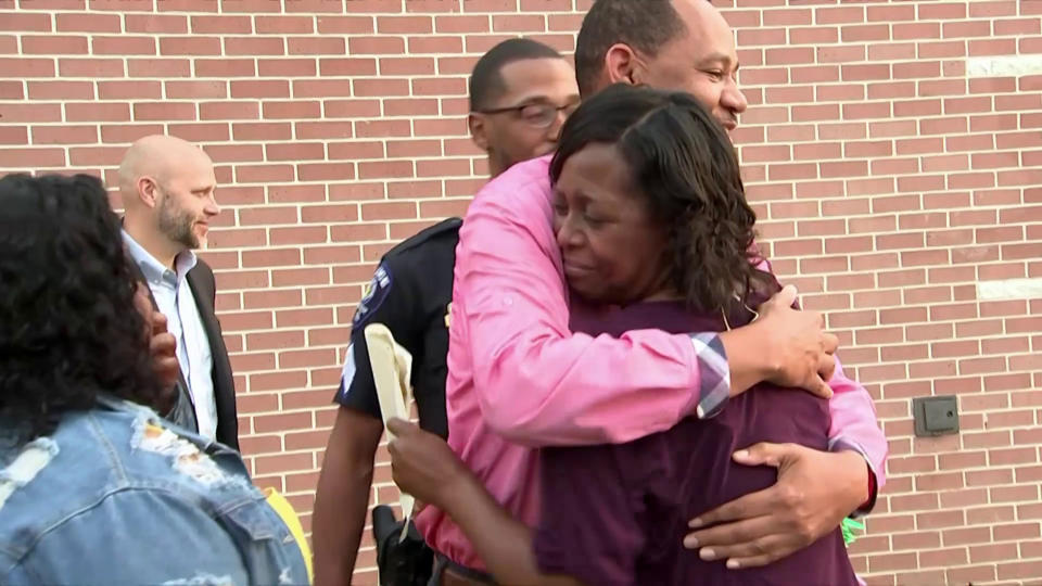 Smith's family was there for the surprise at her school on Tuesday morning.  (TODAY)