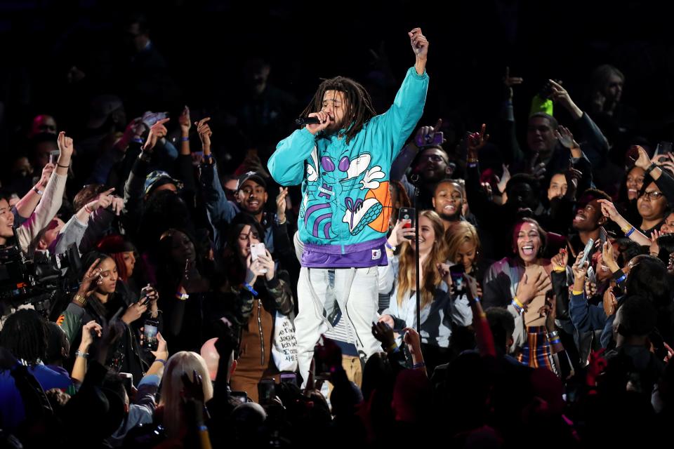 J. Cole’s throwback Hornets jacket is '90s nostalgia done right.