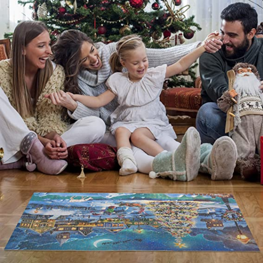 4) Becko US Puzzles Christmas Wooden Jigsaw Puzzle