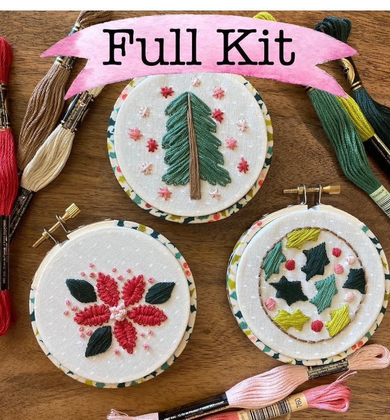 49) Embroidered Ornaments