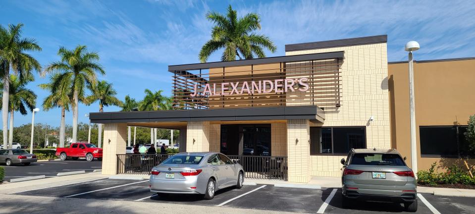 Outside J. Alexander's in North Naples.