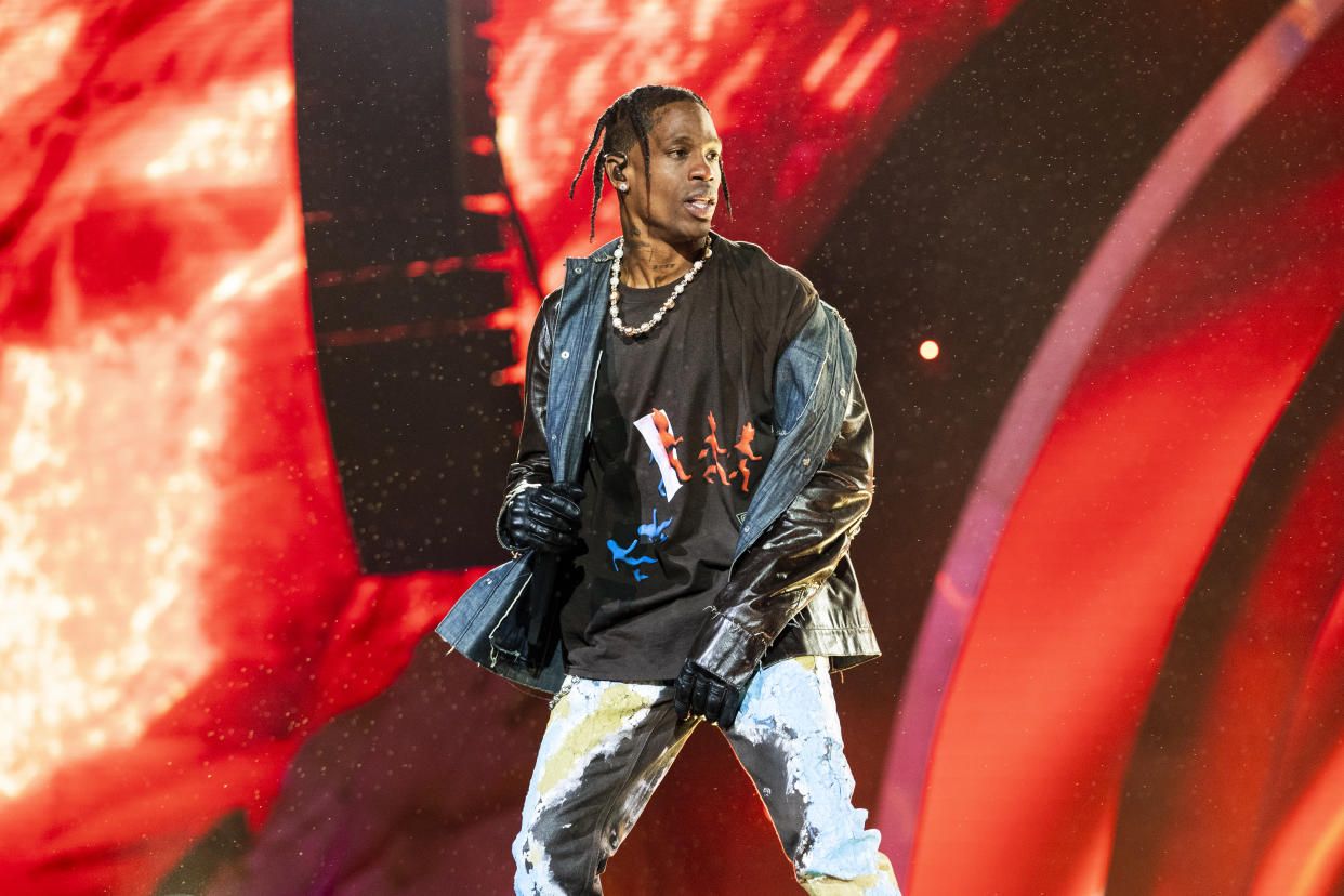 Rapper Travis Scott, 30, spoke out on Instagram regarding the tragic deaths and injuries systained during his Astroworld Festival in Houston, Texas on Friday. (Photo: Erika Goldring/WireImage)