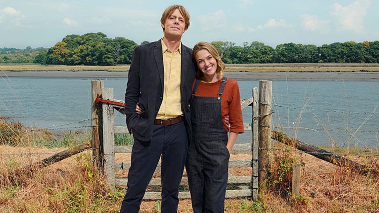  Humphrey and Martha with lovely water backdrop in Beyond Paradise. 