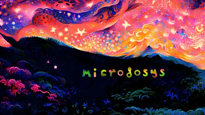 ▲生成式 AI 藝術家透過技嘉 AI PC 協作並在現場展出作品《Microdosys》，透過直接的視覺衝擊，完美沉浸在生成式 AI 的魅力薰陶。（圖／品牌提供）