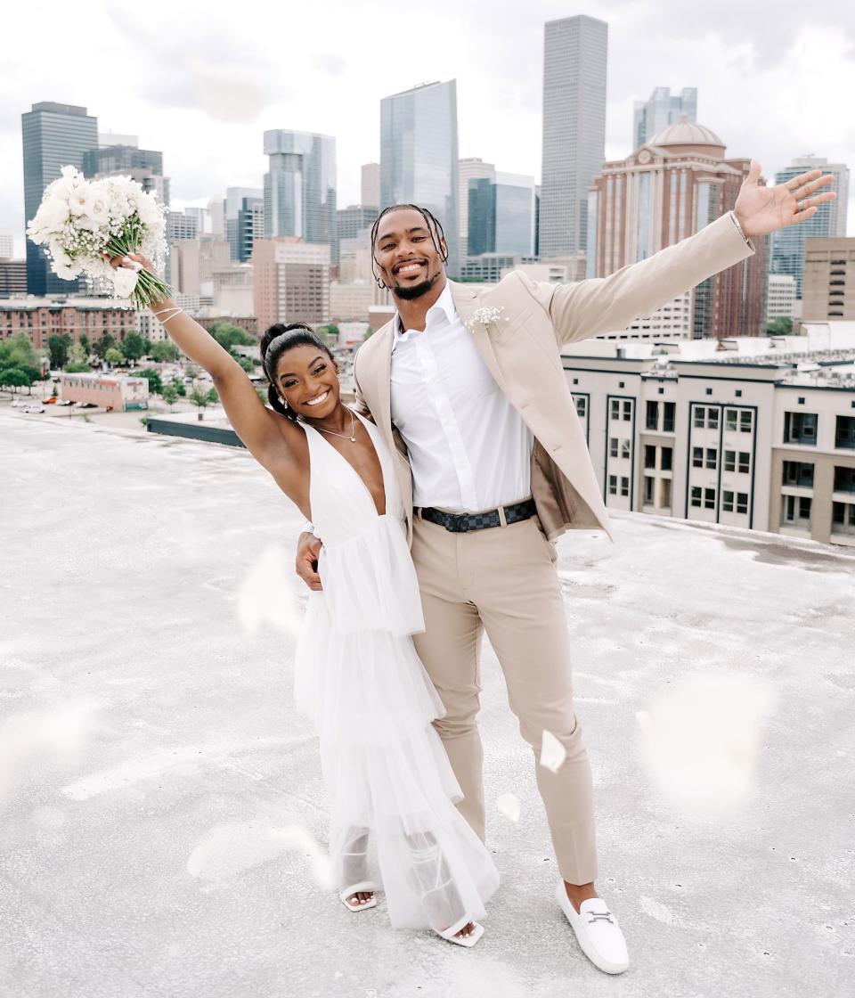 Simone Biles and Jonathan Owens Are Married! See All the Photos from the Couple's Intimate Wedding