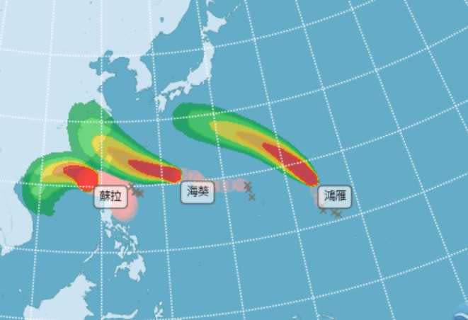 中央氣象局目前認為，海葵颱風恐朝基隆北海岸而來。（圖／氣象局）