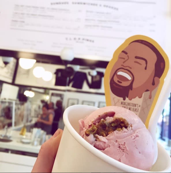 This ice cream store has a whole menu devoted to Kanye West