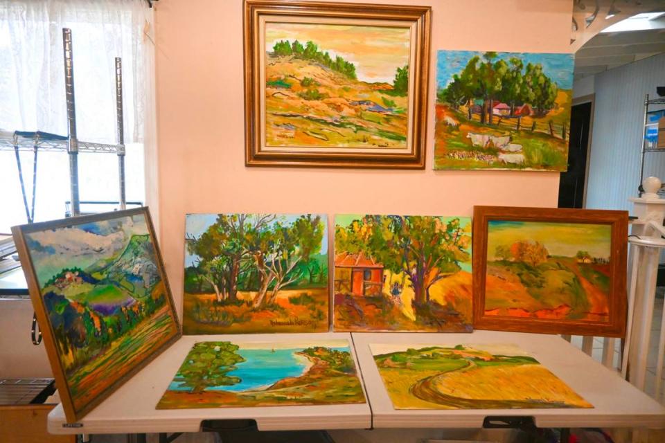 The paintings of ​late actor and San Luis Obispo county resident Nehemiah Persoff were on sale on the virtual auction site, SLO Cal Estate Auctions.