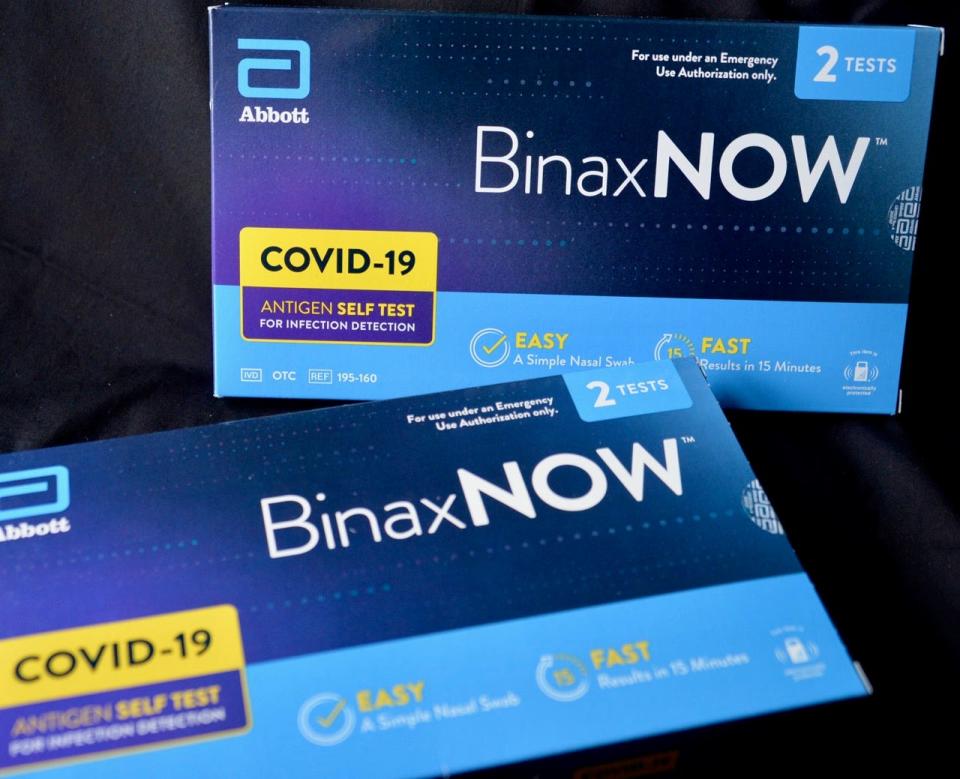 Abbott BinaxNOW COVID-19 at-home test kits