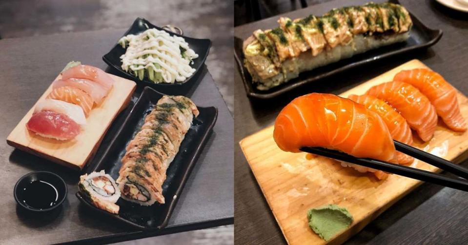 它們家的鮭魚握壽司你必須給他兩個大拇指，超級大片又肥厚再抹上淡淡的日式醬汁，一份就能飽足一下午！