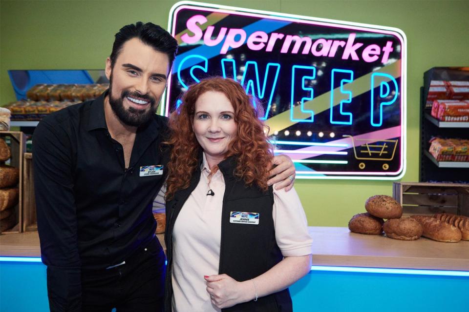 Rylan and Jenny McAlpine on Supermarket Sweep (Thames/Fremantle)