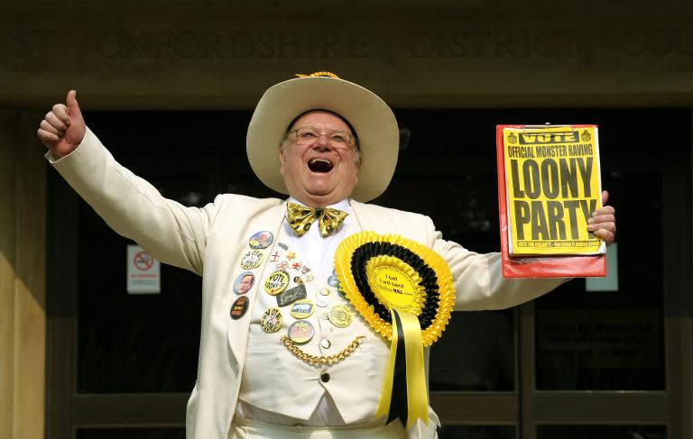 Alan "Howling Laud" Hope, leader of the Monster Raving Loony Party, has a "manicfesto" which includes putting air conditioning on the outside of buildings to deal with global warming