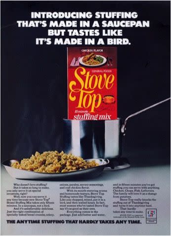 1992 Stove Top Stuffing Turkey Food vintage print ad 90's advertisement