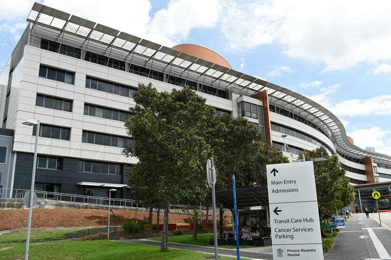 A general view is seen of Princess Alexandra Hospital in Brisbane.