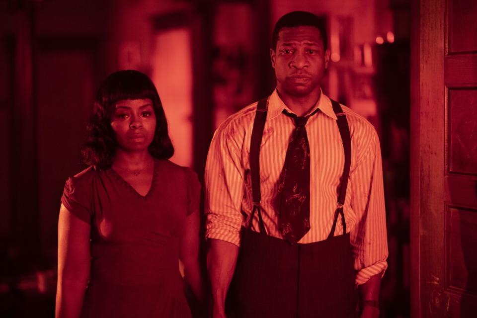 Erica Tazel, Jonathan Majors in "Lovecraft Country".