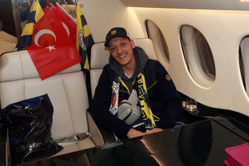 Ozil flew to Istanbul late on Monday night.via REUTERS