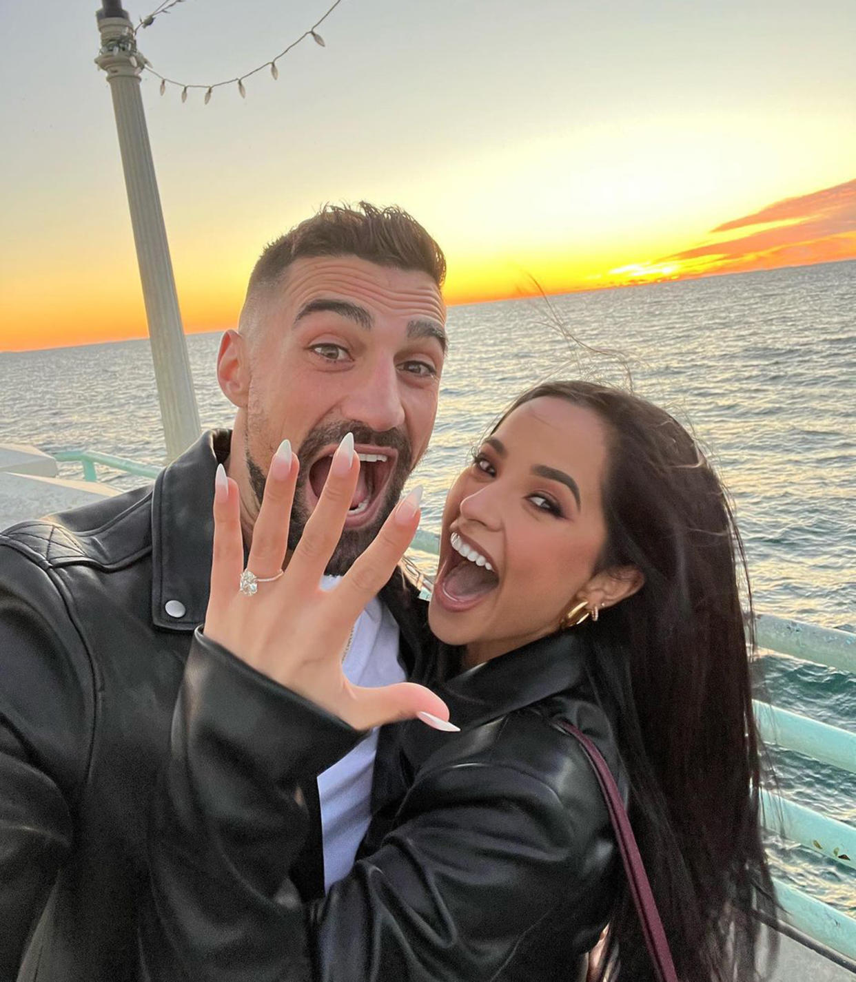 Sebastian Lletget and Becky G put a ring on it! (@iambeckyg and theylovedaboy via Instagram)