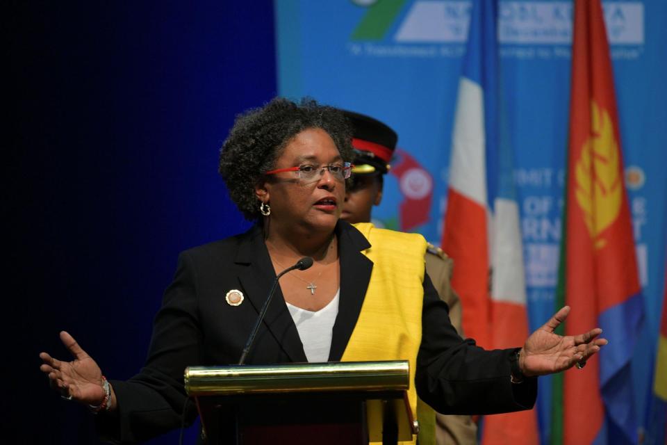 Prime Minister of Barbados, H.E Mia Ammor Mottley (file photo) (AFP via Getty Images)