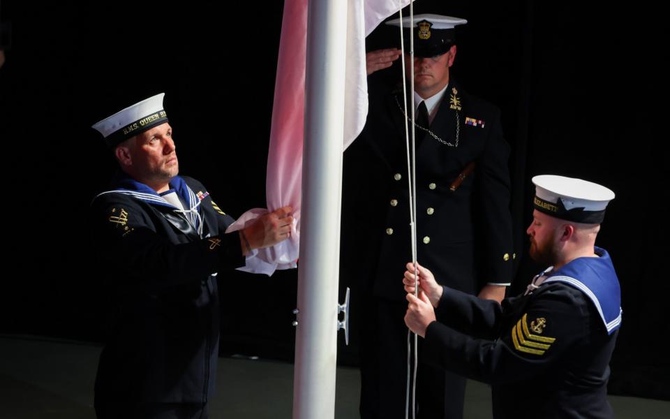 Ceremonial Sunset to close the first day of the Atlantic Future Forum - Unaisi Luke/Royal Navy