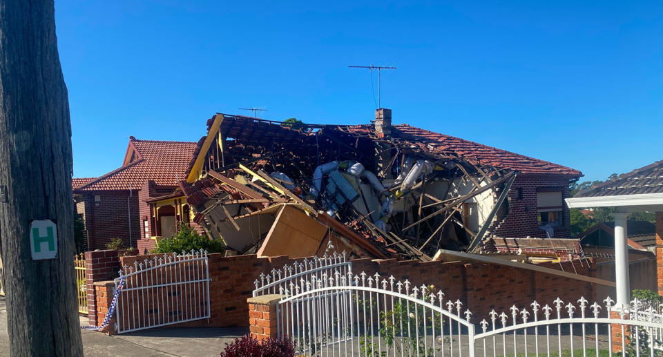 The Sydney home was destroyed by the cockroach bombs. Source: Fire and Rescue NSW