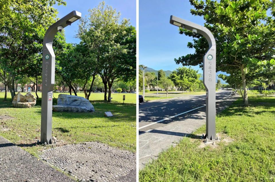 校區全臺第二大，顧及校園安全，東大設置最新AI求助站柱。（圖：東華大學提供）