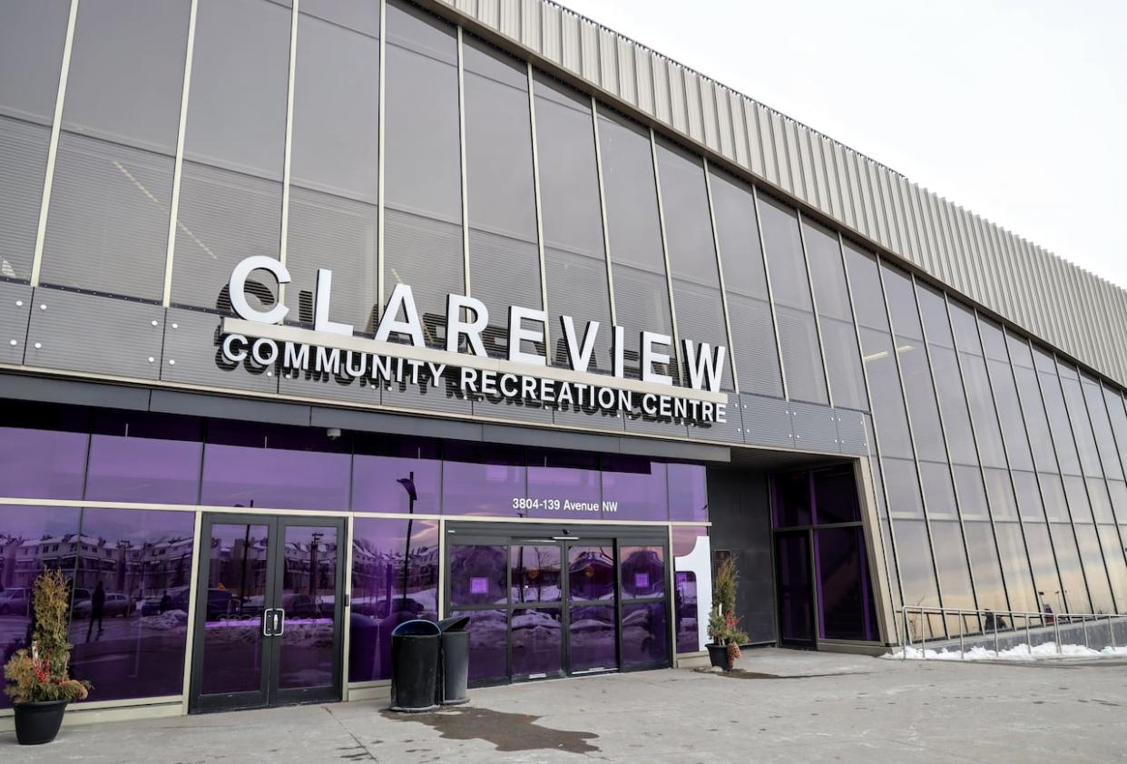 Clareview Community Recreation Centre in northeast Edmonton is one of four facilities on the list to be renamed. (Kory Siegers/CBC - image credit)