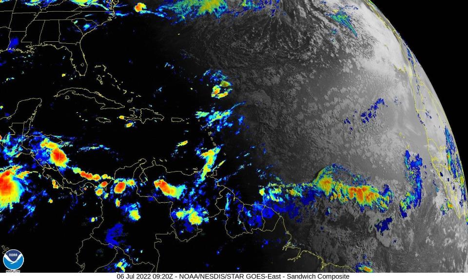 Tropical conditions 6 a.m. July 6, 2022.