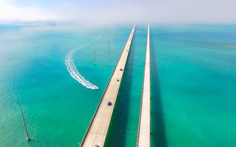 The Seven Mile Bridge in the Florida Keys - Credit: AP
