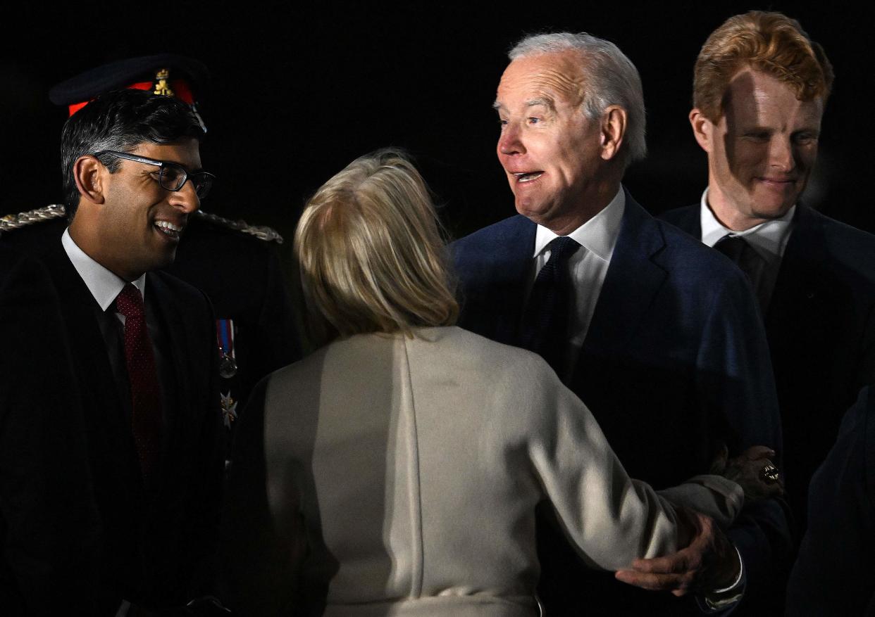 Biden with Sunak at RAF Aldergrove (AFP/Getty)