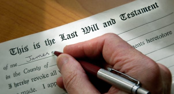 Writing a last will and testament