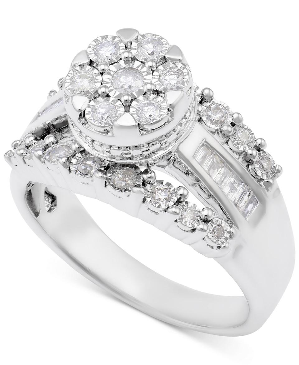 diamond dome cluster promise ring, engagement rings under 1000