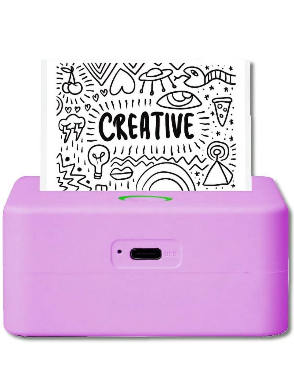 the portable printer in purple