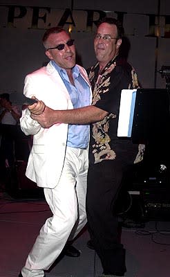 Tom Sizemore and Dan Aykroyd aboard the USS John C. Stennis at the after-party for the Honolulu, Hawaii premiere of Touchstone Pictures' Pearl Harbor