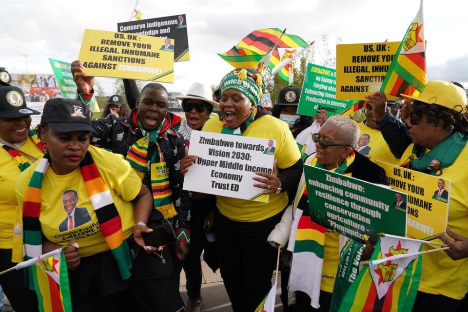 Protesters from Zimbabwe (Andrew Milligan/PA) (PA Wire)