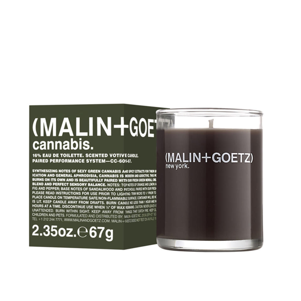 3) Malin + Goetz Cannabis Votive Candle